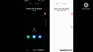 Samsung Galaxy A22 4G Black vs Samsung Galaxy A22 4G Mint incoming amp outgoing call [upl. by Aynahs269]