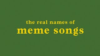 the real names of meme songs  part 1 [upl. by Melitta]