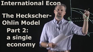 International Economics The HeckscherOhlin Model of Trade Part 2  a single country [upl. by Sinnej]