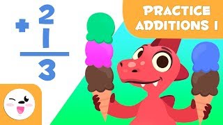 Addition exercises for kids  Learn to add with Dino  Mathematics for kids [upl. by Klaus]