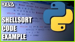 Sorting algorithms in Python  Shell Sort code [upl. by Rodgers274]