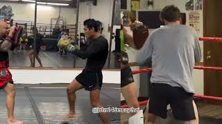 Luke Lessei vs Jo Nattawut  Muay Thai Training Comparison [upl. by Egon]