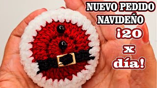 Protector de espejo santa Claus a crochet decoración navideña a crochet [upl. by Fennessy322]