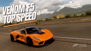 Venom F5 Top Speed Stock  Forza Horizon 5 [upl. by Nyrat615]