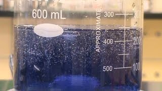 yellow and blue oscillating chemical reaction [upl. by Zelde713]