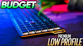 Budget RGB LOW PROFILE Wireless Keyboard Review LTC Nimbleback [upl. by Ained]