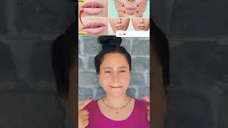 ♨️🤯 yoga for asymmetrical lips 👄 mouthfix uneven lipscorrect asymmetrical lips Antiaging shorts [upl. by Smiga]