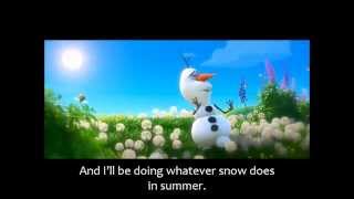 FROZEN  In Summer Olafs song  Official Disney 3D Movie Clip  Sing Along Words [upl. by Anak]