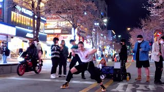 RED SPARK ALINA SINCHON ROAD BUSKING DYNAMIC CAPTIVATING PERFORMANCE [upl. by Pelagi]