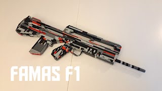 LEGO Famas F1  Semi Auto Brickshooter [upl. by Norven]