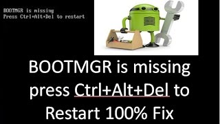 bootmgr is missing press ctrlaltdel to restart in hindi 100 FIX [upl. by Akel634]