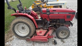 Auction LOT 260  Case International 235 Tractor with Mower  bid link in description [upl. by Vange]