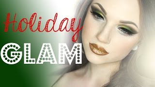 Dramatic Holiday Glam Makeup Tutorial [upl. by Schiro]