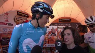 Marc Soler  entrevista en la salida  etapa 3  Volta a Catalunya 2019 [upl. by Faso194]