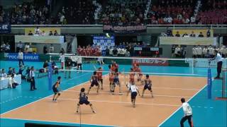 東亜 vs 高松工芸 春高バレー2017 2回戦より Japan volleyball [upl. by Nairrod]