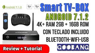 Goobang Doo XB III TV Box Android 71 con Mando y Mini Teclado  UnBoxing Revision en Español [upl. by Alidia520]