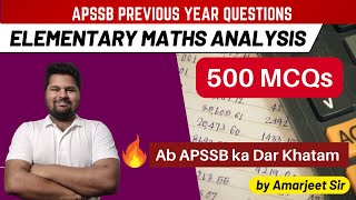 500 MCQs I APSSB MATHS PREVIOUS YEAR QUESTIONS PART 5 by AMARJEET SIR I UDC I LDC I CSL I CHSL [upl. by Ahsocin]