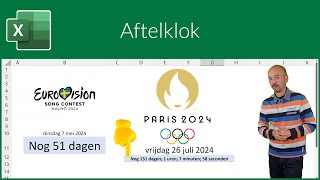 Aftelklok in Excel [upl. by Zoellick]