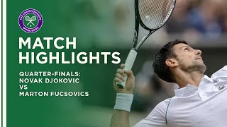 Novak Djokovic vs Marton Fucsovics  QuarterFinal Highlights  Wimbledon 2021 [upl. by Nairoc973]