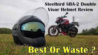 2018 Steelbird SBA2 Double Visor Helmet  Review  Best or Waste [upl. by Lanahtan]