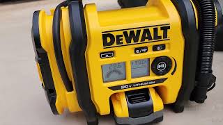 DeWalt 20V Max Tire Inflator Review Easy Portable Tire Inflation DCC020IB [upl. by Stone]