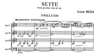 Score Eugène Bozza  Suite for 4 Horns in F [upl. by Immanuel]