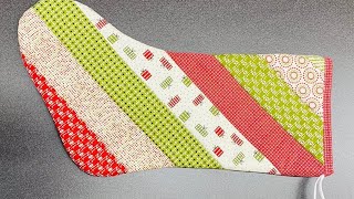 A quilt as you go Christmas stocking in no time [upl. by Jovi]