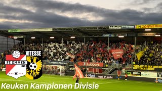 FC Emmen vs Vitesse Arnhem  6 Goals sold out away section and good atmosphere in Emmen [upl. by Divd]