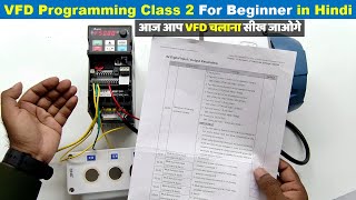 VFD Programming Class 2 for Beginners  How to Run Motor in Reverse Forward Direction using VFD [upl. by Eliot]