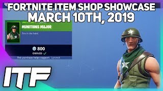 Fortnite Item Shop NEW MUNITIONS MAJOR SKIN March 10th 2019 Fortnite Battle Royale [upl. by Fred]