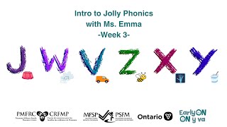 PMFRCs Play Troop  EarlyON Intro to Jolly Phonics Week 3 [upl. by Quillon]