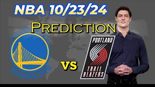 Trail Blazers vs Warriors FREE NBA Picks amp Predictions 102324 🔥 [upl. by Aisercal210]