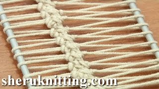 Crochet On Hairpin Loom Tutorial 17 Hairpin Lace Strip [upl. by Archambault]