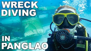 Scuba Diving an AIRPLANE WRECK on Panglao Island Philippines [upl. by Zetrok776]