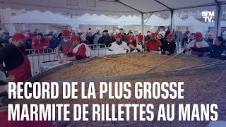 Le record du monde de la plus grosse marmite de rillettes a été battu au Mans [upl. by Dale]