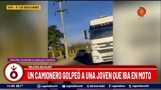 Camionero golpeó a jovenes que iban en moto ocurrió en ruta E53 a la altura de Salsipuedes Noticias [upl. by Yelsew]