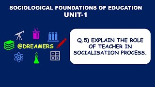 5UNIT1SOCIOLOGICAL FOUNDATIONS OF EDUCATION [upl. by Noryahs]