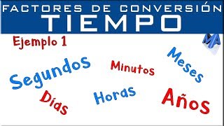 Conversión de unidades de tiempo  segundos minutos horas días semanas meses años [upl. by Juetta528]