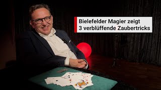 Bielefelder Magier zeigt drei verblüffende Zaubertricks [upl. by Komsa244]