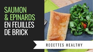 Saumon et épinards en feuilles de brick Recette facile⭐ [upl. by Akiehs]