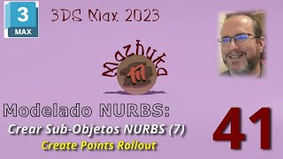 3DS MAX  02 Modelado  41 Crear Sub Objetos NURBS Create Points Rollout [upl. by Holzman]