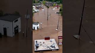 Devastating Flooding in NC hurricane helene northcarolina asheville flooding [upl. by Ifen]