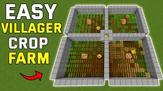 BEST amp EASY Villager Crop Farm Minecraft Bedrock 121 BedrockMcpePs4Xbox [upl. by Alyehc]