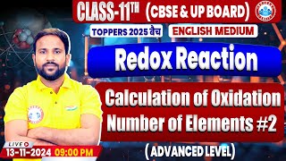 Class 11 Chemistry Chapter 7 Redox Reaction  Calculation of Oxidation Number of Elements [upl. by Towne]