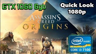 Assassins Creed Origins  i3 7100  INNO GTX 1060 6Gb  8Gb Ram [upl. by Aerbua]