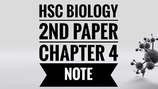 HSC BIOLOGY 2ND PAPER CHAPTER 4 NOTE [upl. by Nooj32]