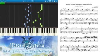 Tales of Zestiria  Melody of Water is the Guide in Spiritual Mist Piano transcription [upl. by Otrebireh283]