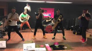 Lucky chops nyc performance on grand central 42nd street It was amazing [upl. by Inal745]