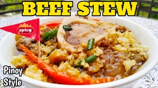 EASY BEEF STEW WITH CHILI RECIPE  FILIPINO STYLE [upl. by Dusen]