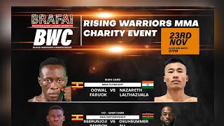 Rising Warriors MMA Charity Event Uganda vs India amp Kenya Ogwal Farouk vs Narareth Lalthazaula 🔥 [upl. by Yaeger]